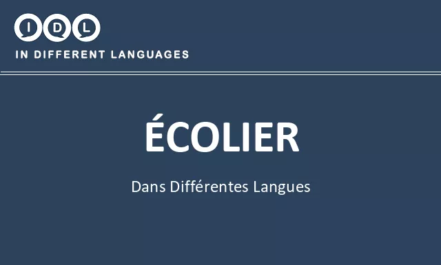 Écolier dans différentes langues - Image