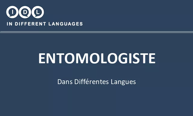Entomologiste dans différentes langues - Image