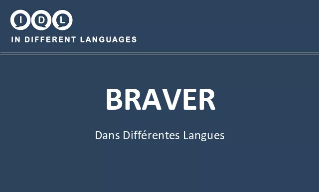 Braver dans différentes langues - Image