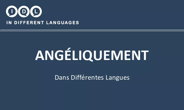 Angéliquement dans différentes langues - Image