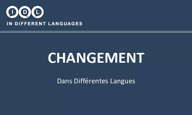 Changement dans différentes langues - Image