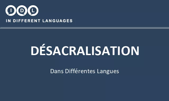 Désacralisation dans différentes langues - Image