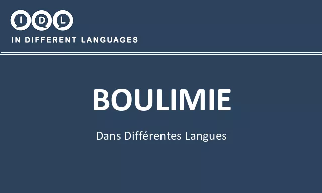 Boulimie dans différentes langues - Image