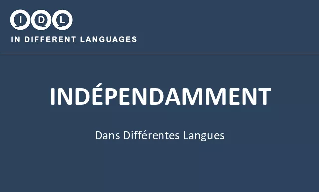 Indépendamment dans différentes langues - Image