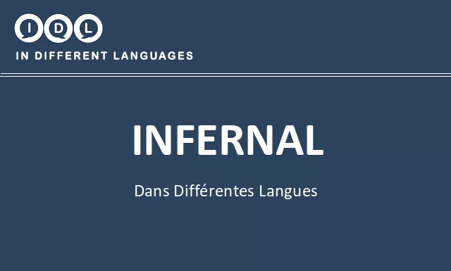 Infernal dans différentes langues - Image
