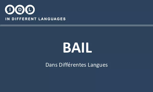 Bail dans différentes langues - Image