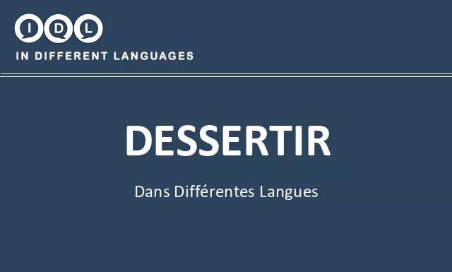 Dessertir dans différentes langues - Image