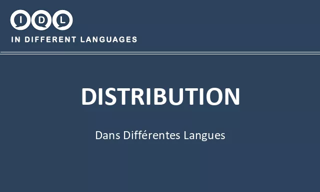 Distribution dans différentes langues - Image