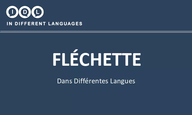 Fléchette dans différentes langues - Image