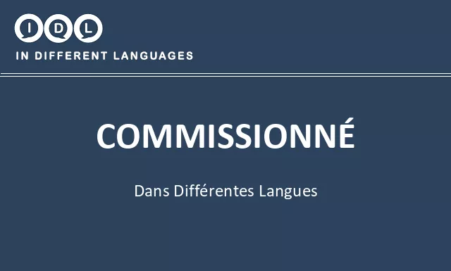 Commissionné dans différentes langues - Image