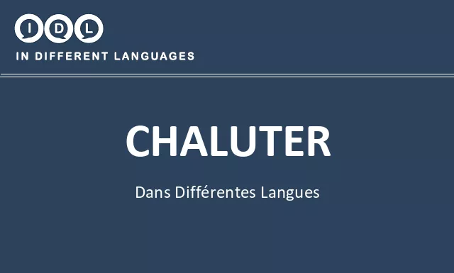 Chaluter dans différentes langues - Image