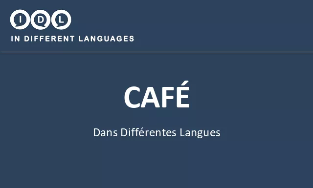 Café dans différentes langues - Image