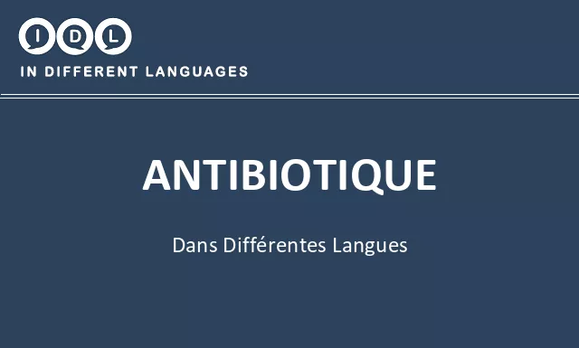 Antibiotique dans différentes langues - Image