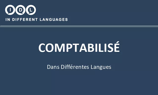 Comptabilisé dans différentes langues - Image