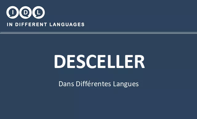 Desceller dans différentes langues - Image