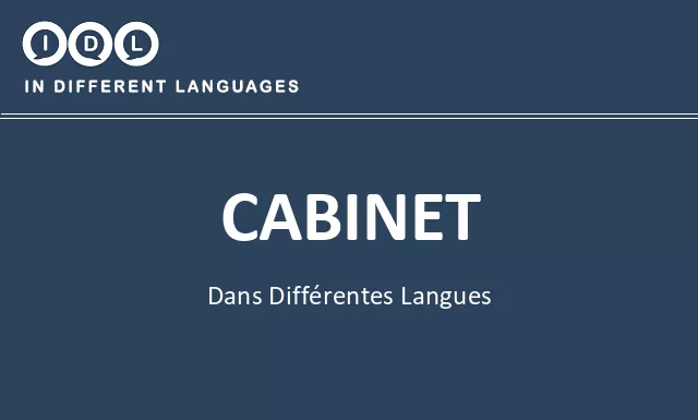 Cabinet dans différentes langues - Image