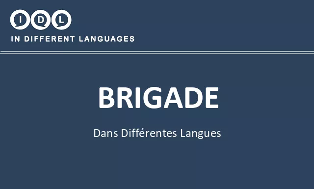 Brigade dans différentes langues - Image