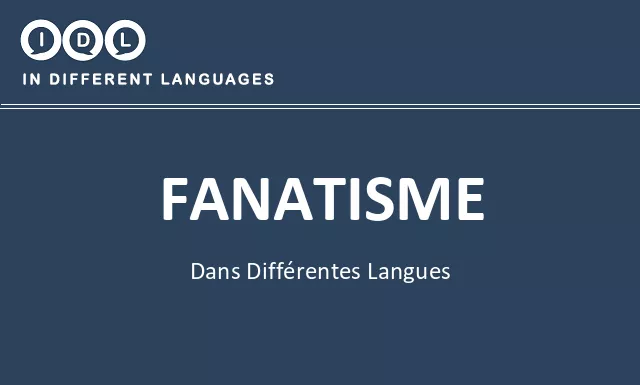 Fanatisme dans différentes langues - Image