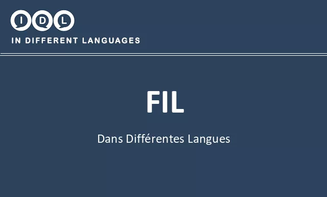 Fil dans différentes langues - Image