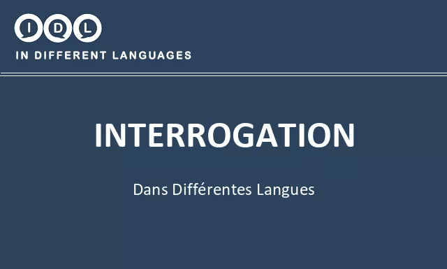 Interrogation dans différentes langues - Image