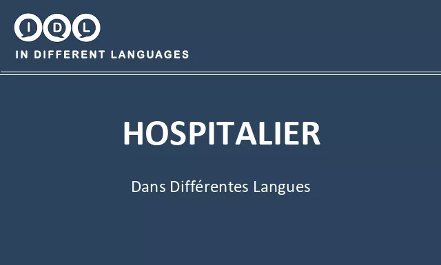 Hospitalier dans différentes langues - Image