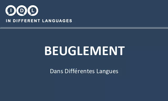 Beuglement dans différentes langues - Image