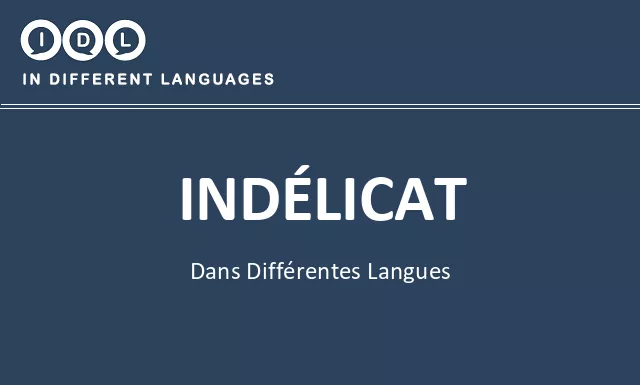 Indélicat dans différentes langues - Image