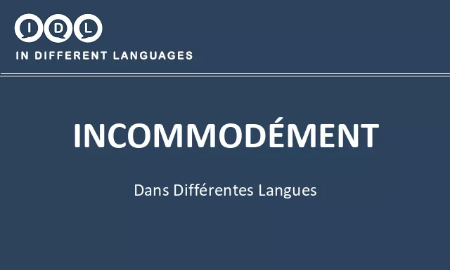 Incommodément dans différentes langues - Image