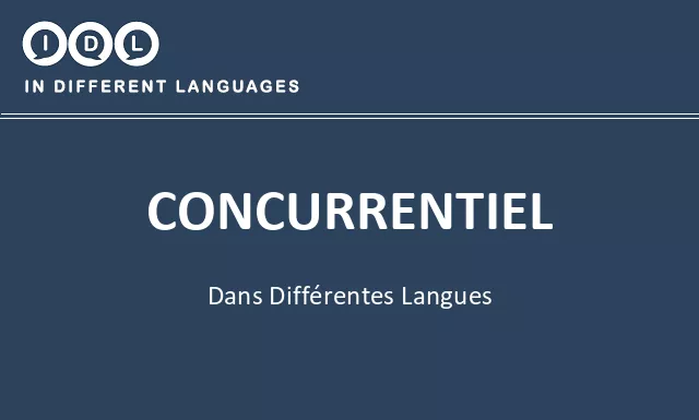Concurrentiel dans différentes langues - Image