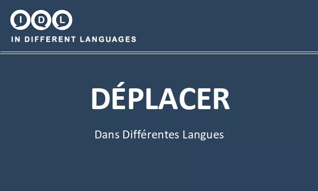 Déplacer dans différentes langues - Image
