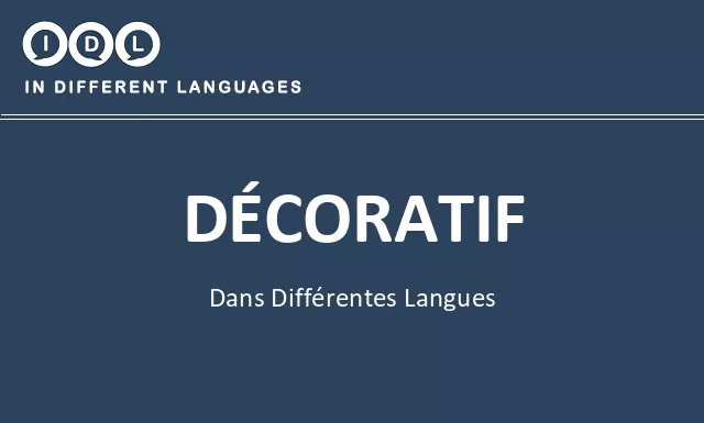 Décoratif dans différentes langues - Image