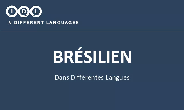 Brésilien dans différentes langues - Image