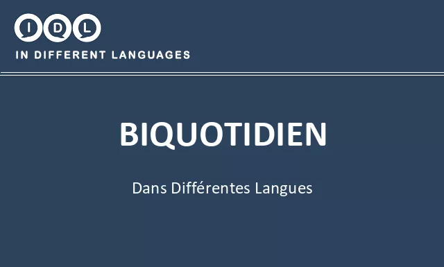 Biquotidien dans différentes langues - Image