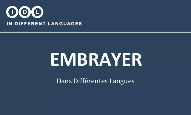 Embrayer dans différentes langues - Image