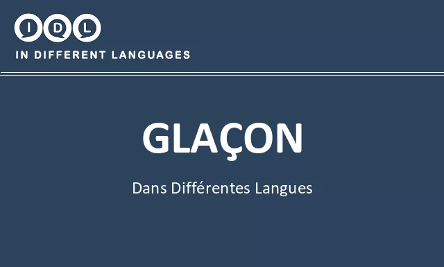 Glaçon dans différentes langues - Image