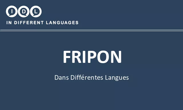 Fripon dans différentes langues - Image