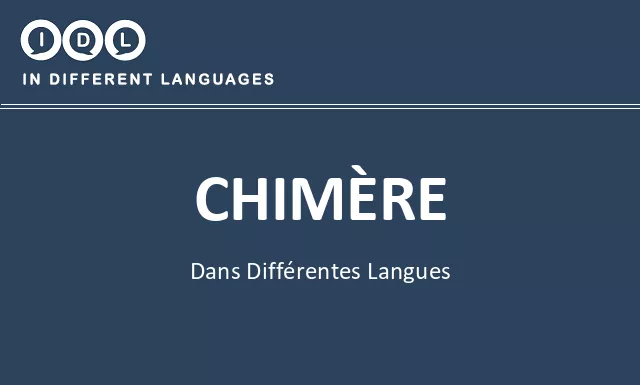 Chimère dans différentes langues - Image