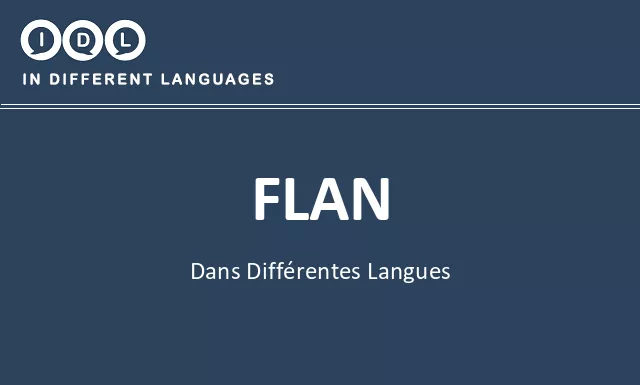 Flan dans différentes langues - Image