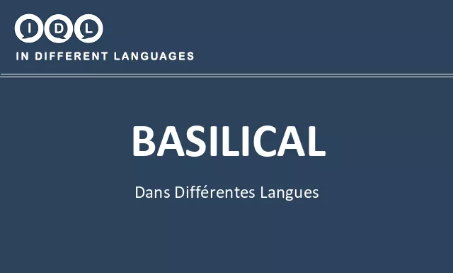 Basilical dans différentes langues - Image