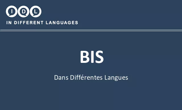 Bis dans différentes langues - Image