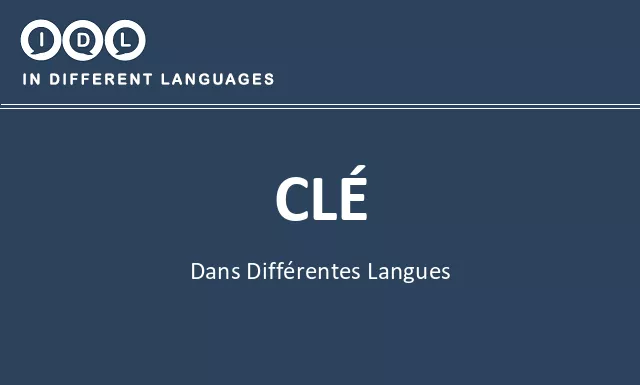 Clé dans différentes langues - Image