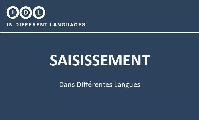Saisissement dans différentes langues - Image