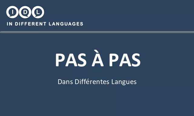 Pas à pas dans différentes langues - Image