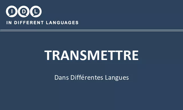 Transmettre dans différentes langues - Image