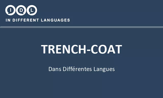 Trench-coat dans différentes langues - Image