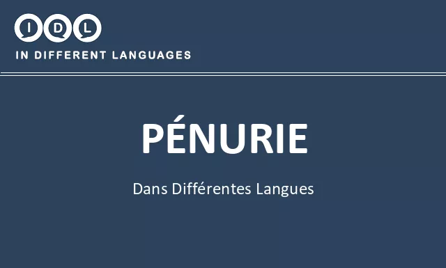 Pénurie dans différentes langues - Image