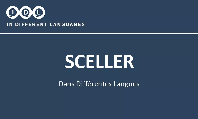 Sceller dans différentes langues - Image