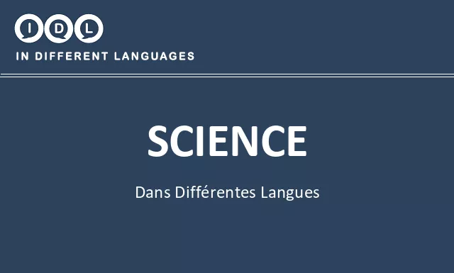 Science dans différentes langues - Image