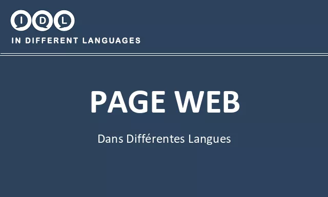 Page web dans différentes langues - Image
