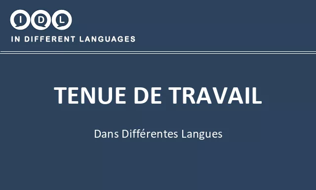 Tenue de travail dans différentes langues - Image